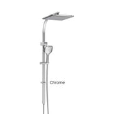 SWEPT AirFlo™ Twin Rail Shower In Chrome - Matte Black - Brushed Nickel